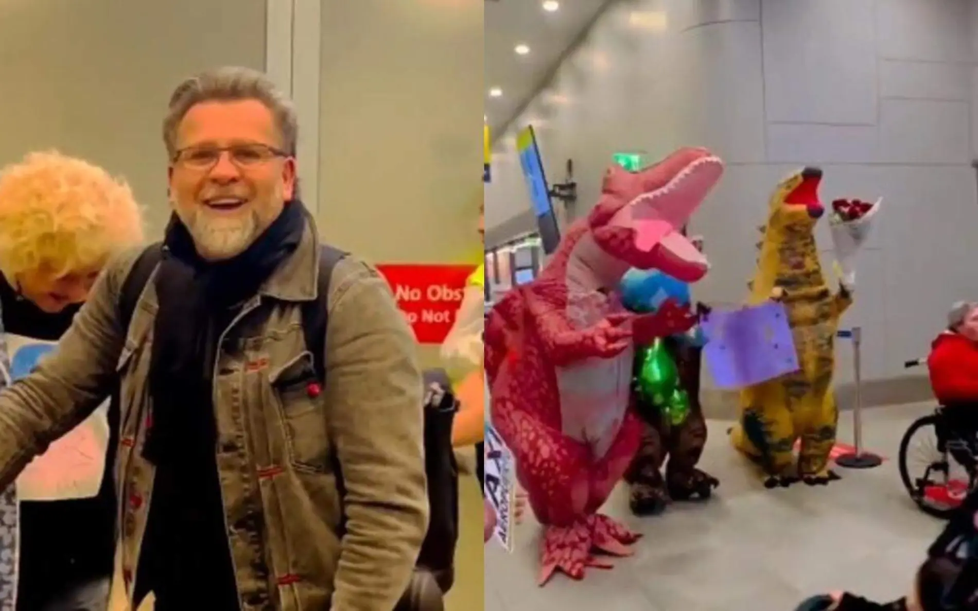 padre en aeropuerto